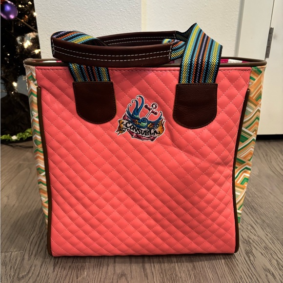 ❤️🩷Consuela Embroidered Coral Tote Bag❤️🩷 - Picture 7 of 9